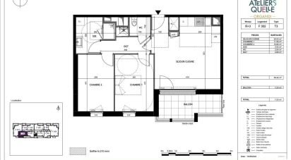Appartement 3 pièces de 59 m² à Orléans (45000)