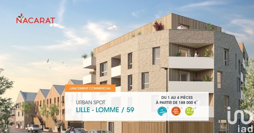 Appartement 2 pièces de 54 m² à LOMME (59160)