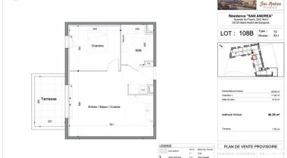 Apartment 2 rooms of 45 m² in Saint-André-de-Sangonis (34725)