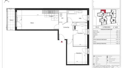 Apartment 3 rooms of 67 m² in Orsay (91400)