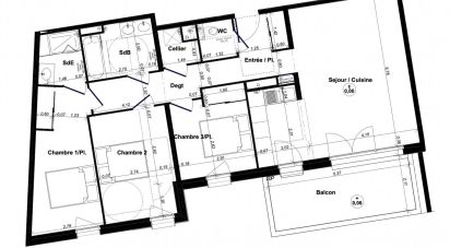 Appartement 4 pièces de 86 m² à Le Bouscat (33110)
