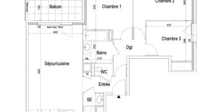 Apartment 4 rooms of 79 sq m in Lyon (69008)