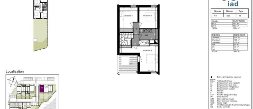 Appartement 5 pièces de 105 m² à Coupvray (77700)