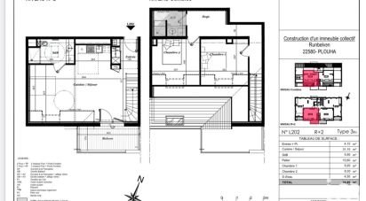 Appartement 3 pièces de 74 m² à Plouha (22580)