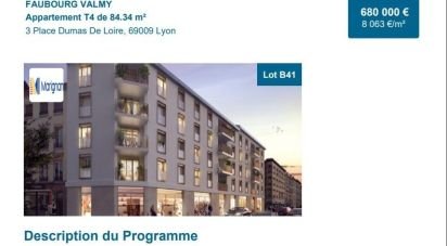 Appartement 4 pièces de 89 m² à Lyon (69009)