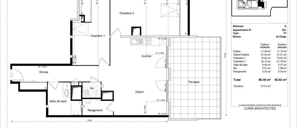 Appartement 3 pièces de 86 m² à Cessy (01170)
