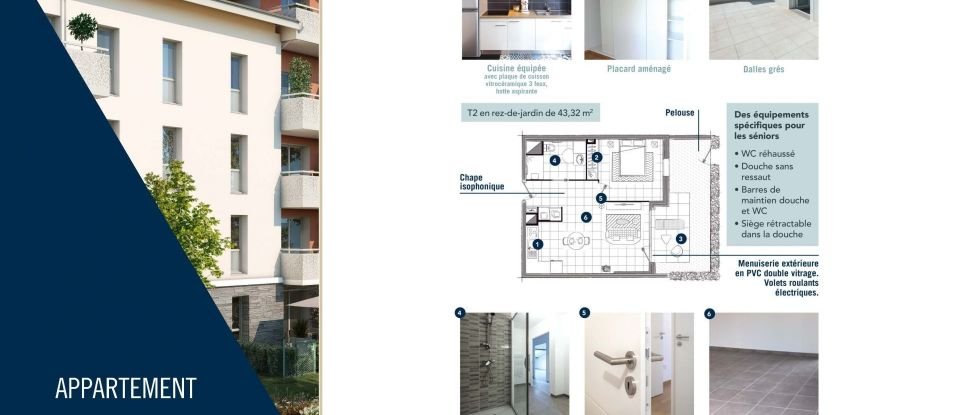 Appartement 2 pièces de 41 m² à Cessy (01170)