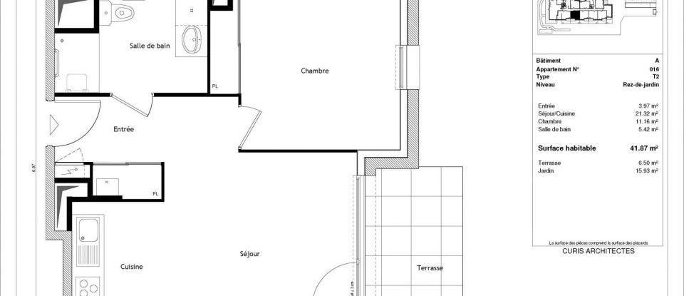 Appartement 2 pièces de 41 m² à Cessy (01170)