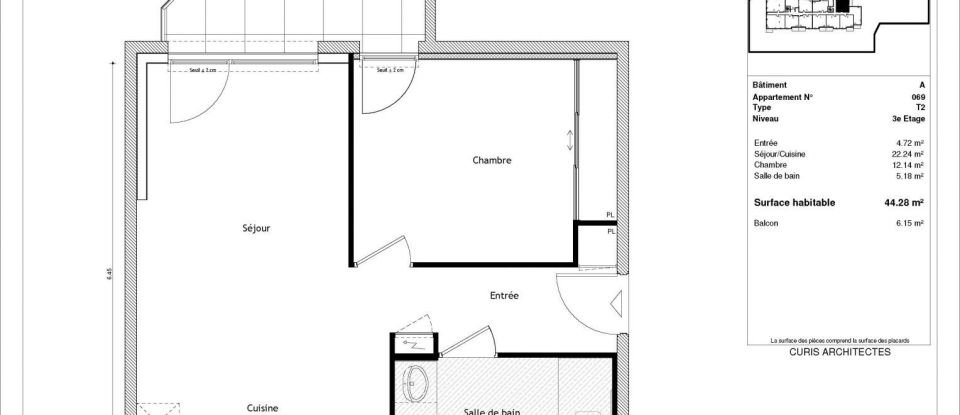 Appartement 2 pièces de 44 m² à Cessy (01170)