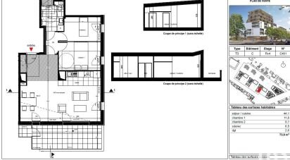 Appartement 3 pièces de 73 m² à Nantes (44300)