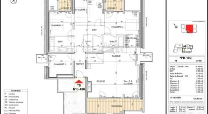 Appartement 5 pièces de 123 m² à Grenoble (38000)