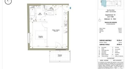 Apartment 2 rooms of 43 m² in Saint-Herblain (44800)