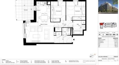 Apartment 3 rooms of 62 sq m in Annemasse (74100)