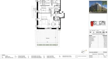 Appartement 4 pièces de 97 m² à Annemasse (74100)