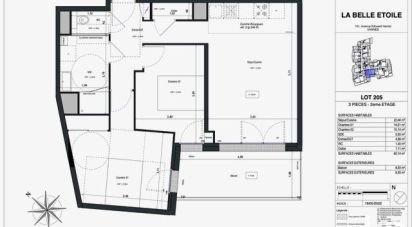 Apartment 3 rooms of 60 m² in Vannes (56000)