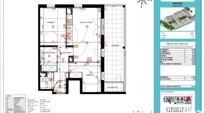 Apartment 3 rooms of 54 m² in Arpajon (91290)