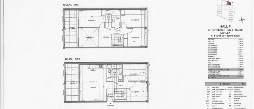 Appartement 6 pièces de 119 m² à Ivry-sur-Seine (94200)