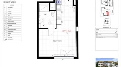 Apartment 1 room of 29 m² in Livry-Gargan (93190)