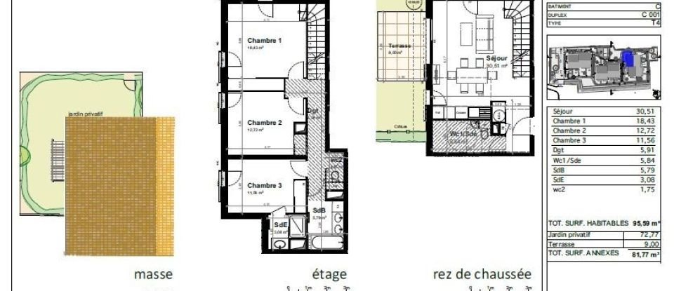 Maison 4 pièces de 96 m² à Aix-en-Provence (13080)