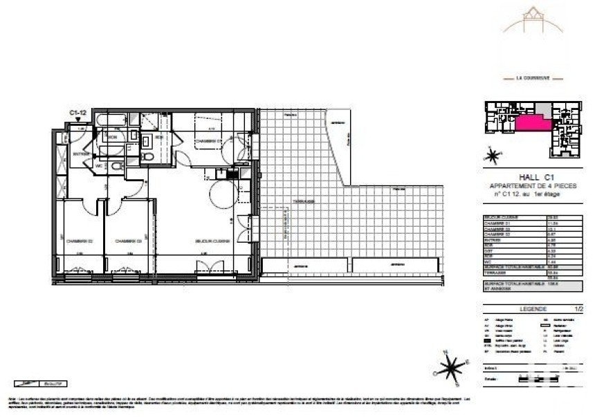 Appartement 4 pièces de 80 m² à La Courneuve (93120)