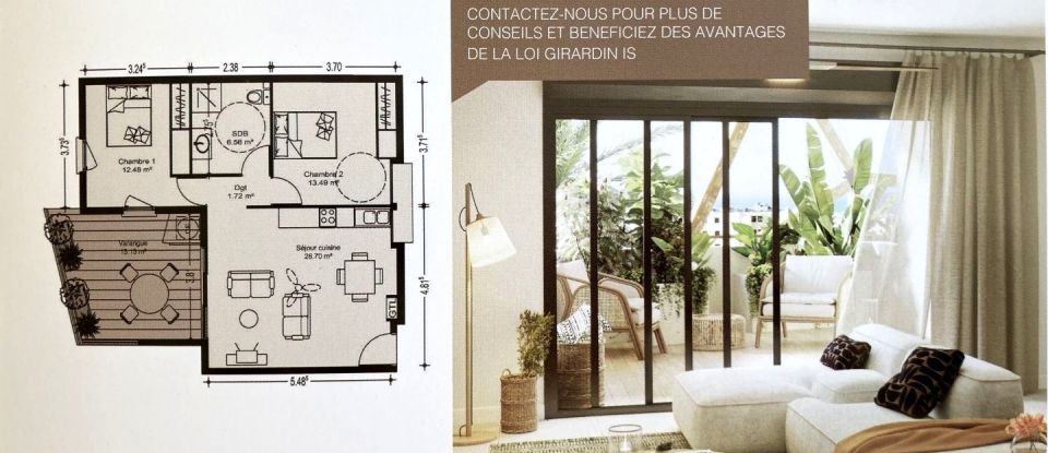 Appartement 2 pièces de 47 m² à Saint-Denis (97400)
