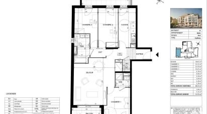 Apartment 4 rooms of 88 sq m in Vanves (92170)