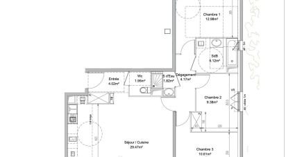 Appartement 4 pièces de 79 m² à Claye-Souilly (77410)