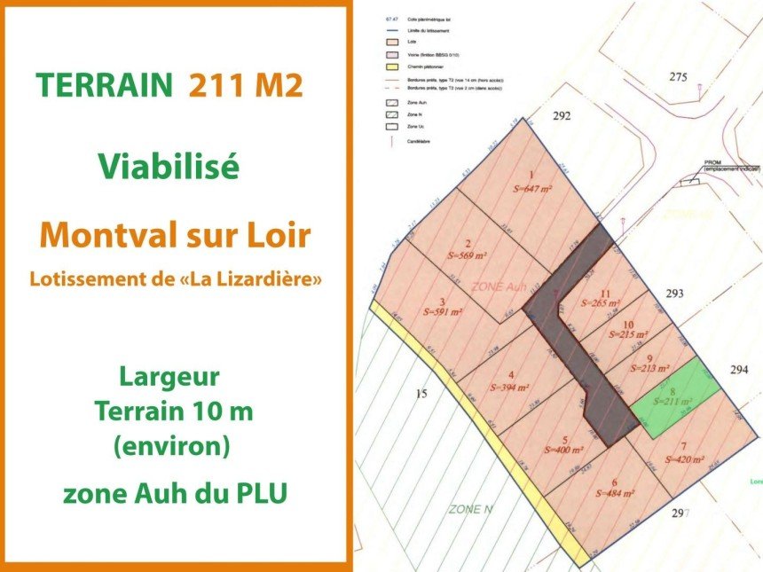 Land of 211 m² in - (72500)