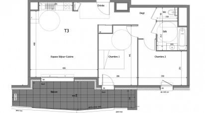 Appartement 3 pièces de 62 m² à Reignier-Ésery (74930)