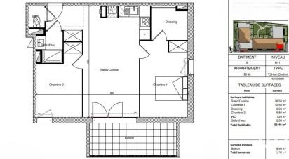 Apartment 3 rooms of 56 m² in Mondonville (31700)