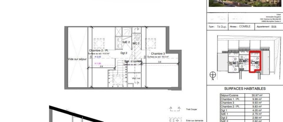 Appartement 4 pièces de 74 m² à Toulouse (31500)