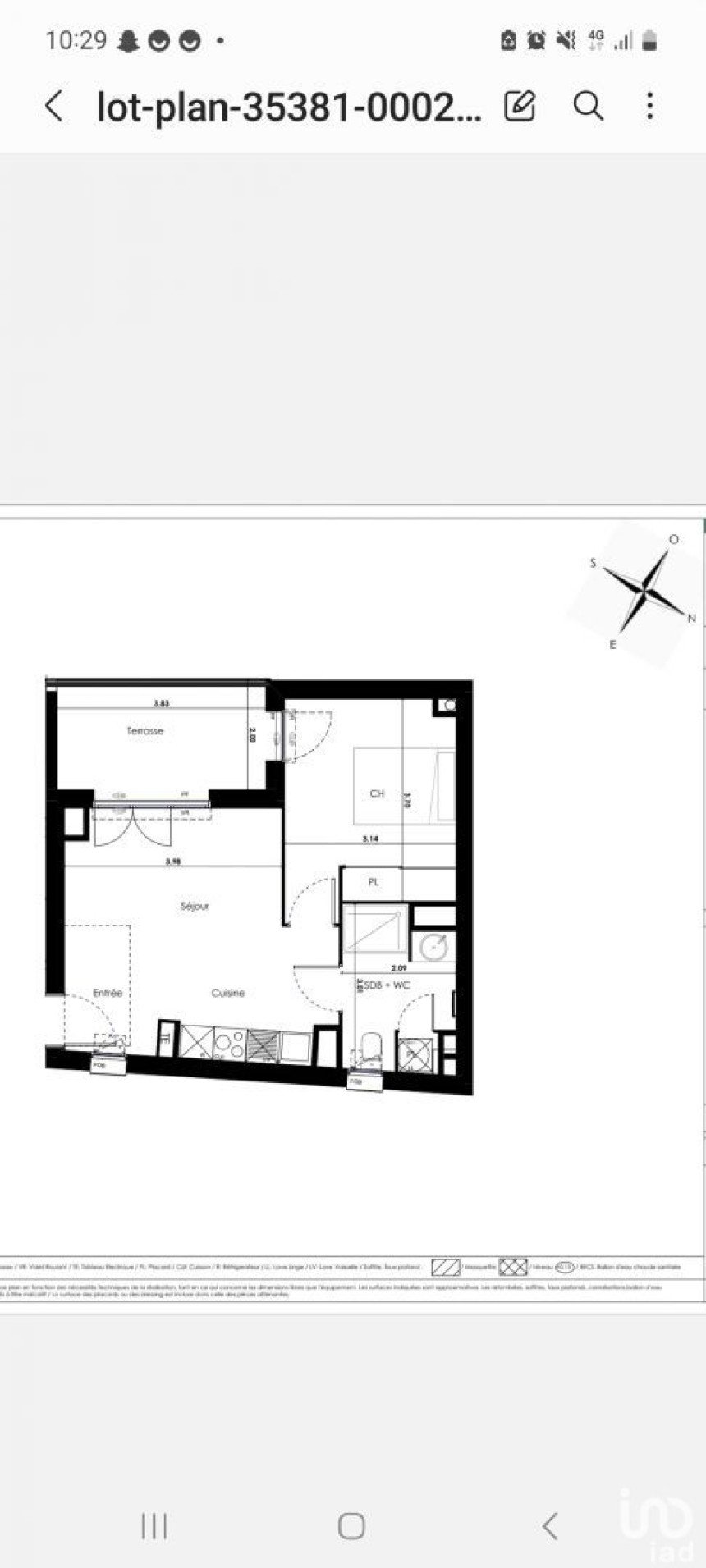 Apartment 2 rooms of 37 m² in Castelnau-le-Lez (34170)
