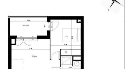 Appartement 2 pièces de 37 m² à Castelnau-le-Lez (34170)