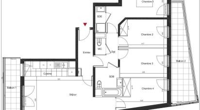 Appartement 5 pièces de 89 m² à Orsay (91400)