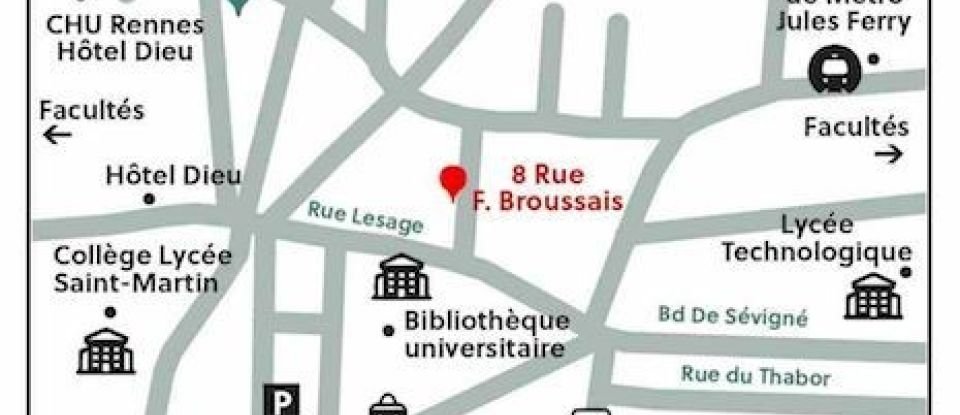 Duplex 2 rooms of 40 m² in Rennes (35000)