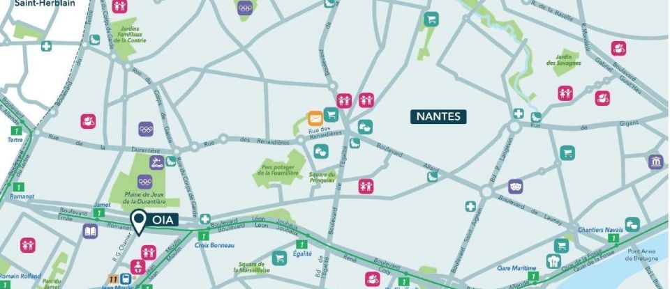 Appartement 3 pièces de 63 m² à Nantes (44100)