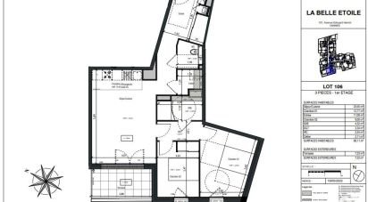 Apartment 3 rooms of 68 m² in Vannes (56000)