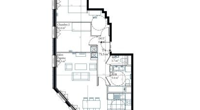 Apartment 3 rooms of 75 m² in Sceaux (92330)