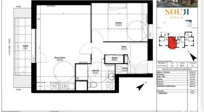 Appartement 2 pièces de 47 m² à Seclin (59113)