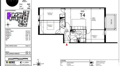 Apartment 4 rooms of 83 sq m in Agde (34300)