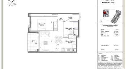 Appartement 2 pièces de 42 m² à Mordelles (35310)