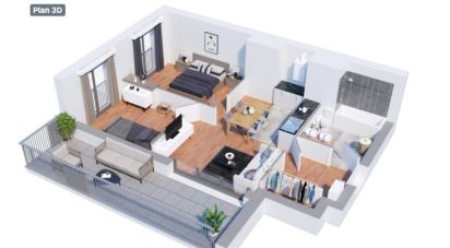 Appartement 3 pièces de 51 m² à Clichy (92110)