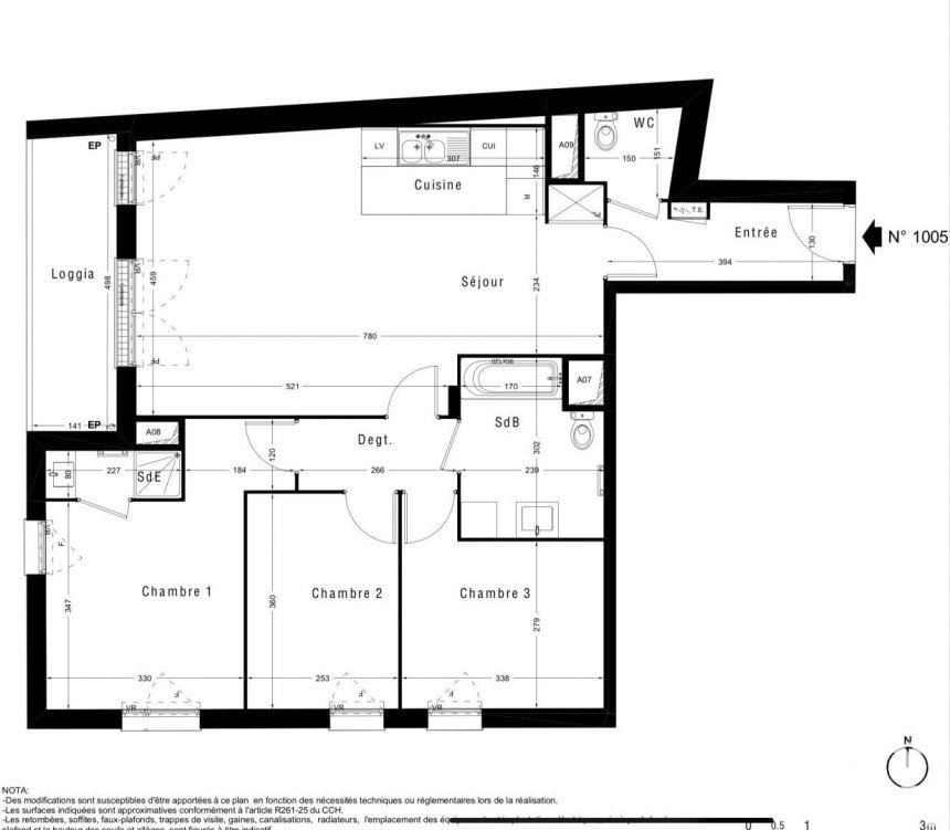 Appartement 4 pièces de 85 m² à Pomponne (77400)