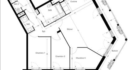 Apartment 4 rooms of 87 m² in Pomponne (77400)