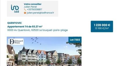 Appartement 4 pièces de 93 m² à Le Touquet-Paris-Plage (62520)
