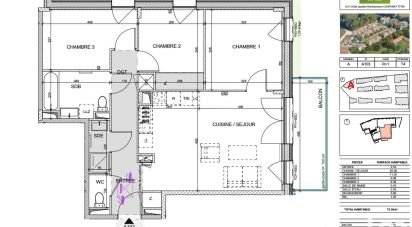 Apartment 4 rooms of 73 m² in Coupvray (77700)