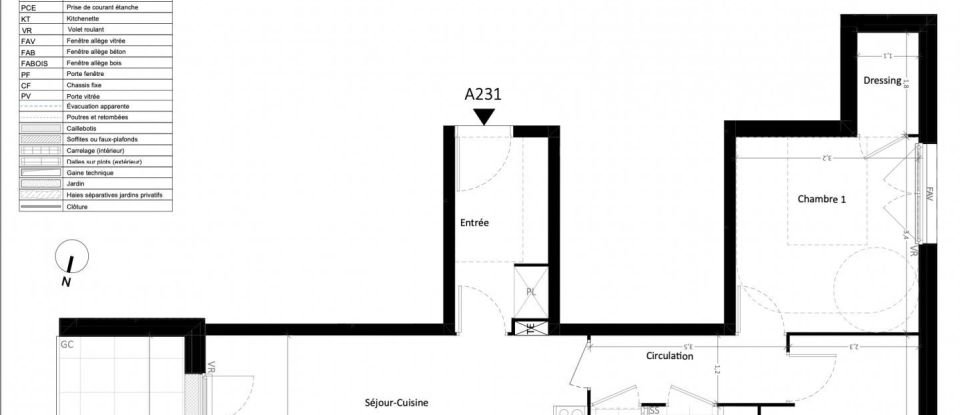 Apartment 3 rooms of 64 m² in Carrières-sous-Poissy (78955)
