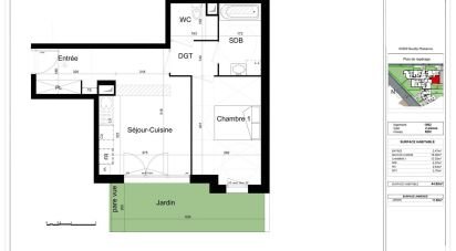 Appartement 2 pièces de 44 m² à Neuilly-Plaisance (93360)