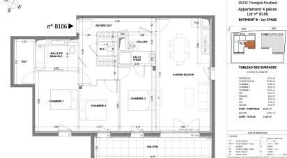 Apartment 4 rooms of 84 m² in Thorigné-Fouillard (35235)
