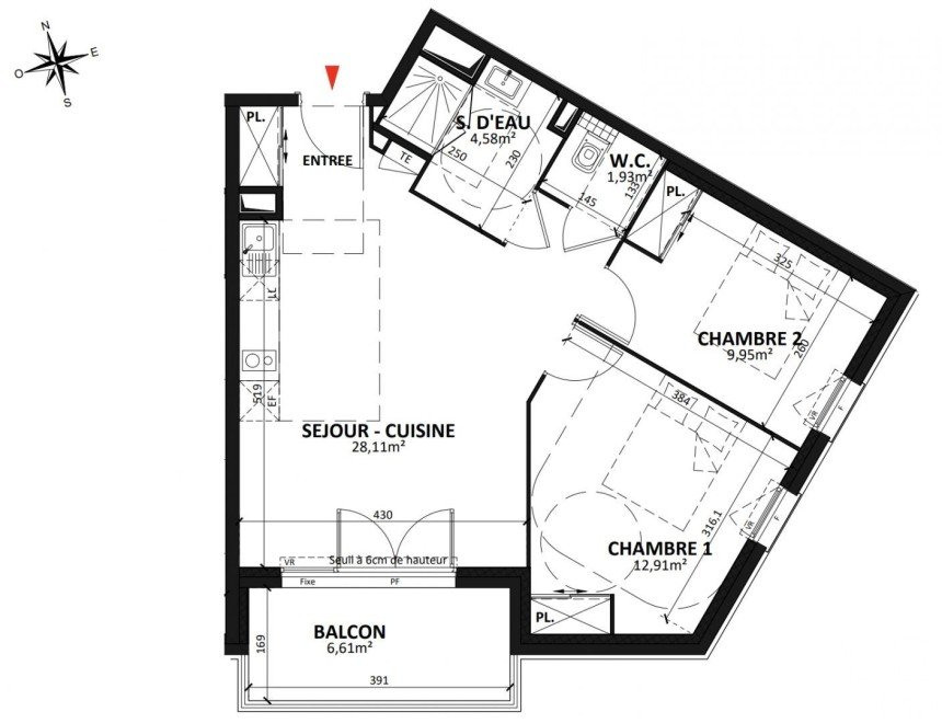 Appartement 3 pièces de 57 m² à Puget-sur-Argens (83480)